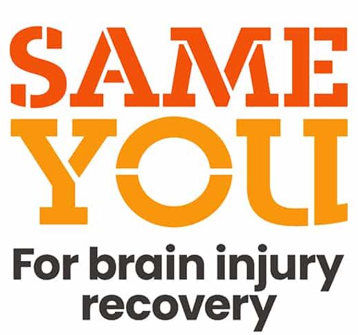 Orange and black logo that reads 'SameYou for brain injury recovery'